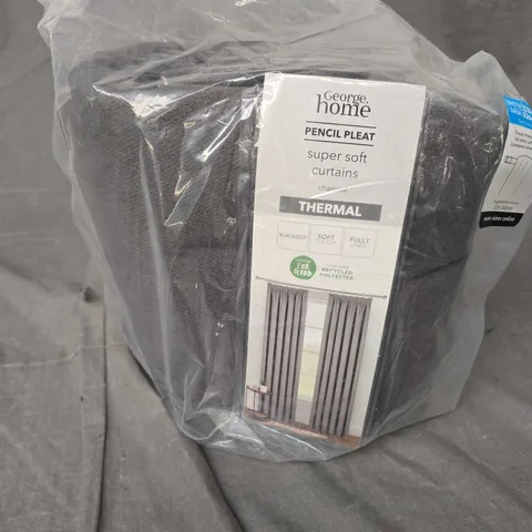 SUPER SOFT PENCIL PLEAT THERMAL CURTAINS - 228X228CM