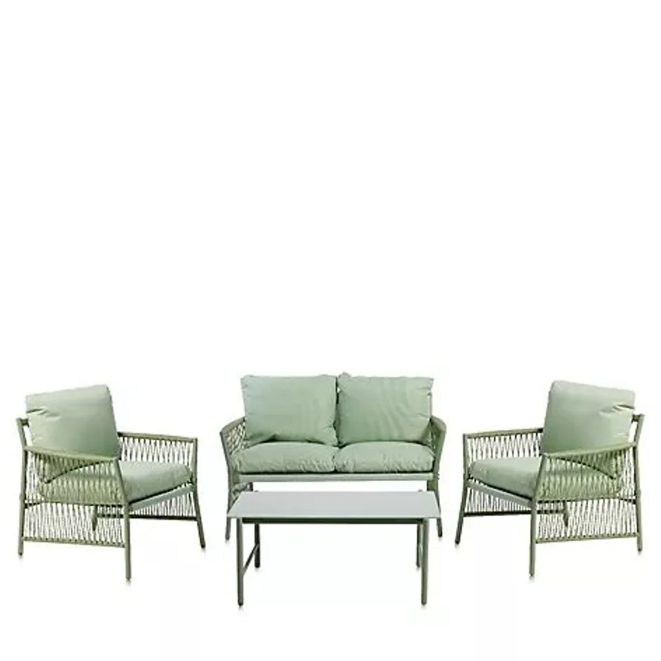 MY GARDEN STORIES 2 CHAIRS, SOFA & TABLE ROPE CONVERSATION SET (1 BOX)