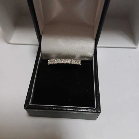 DIAMONIQUE 1.1CT TW 11 STONE RING PLATINUM PLATED 