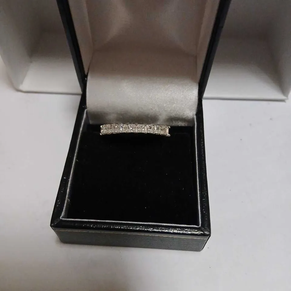 DIAMONIQUE 1.1CT TW 11 STONE RING PLATINUM PLATED 