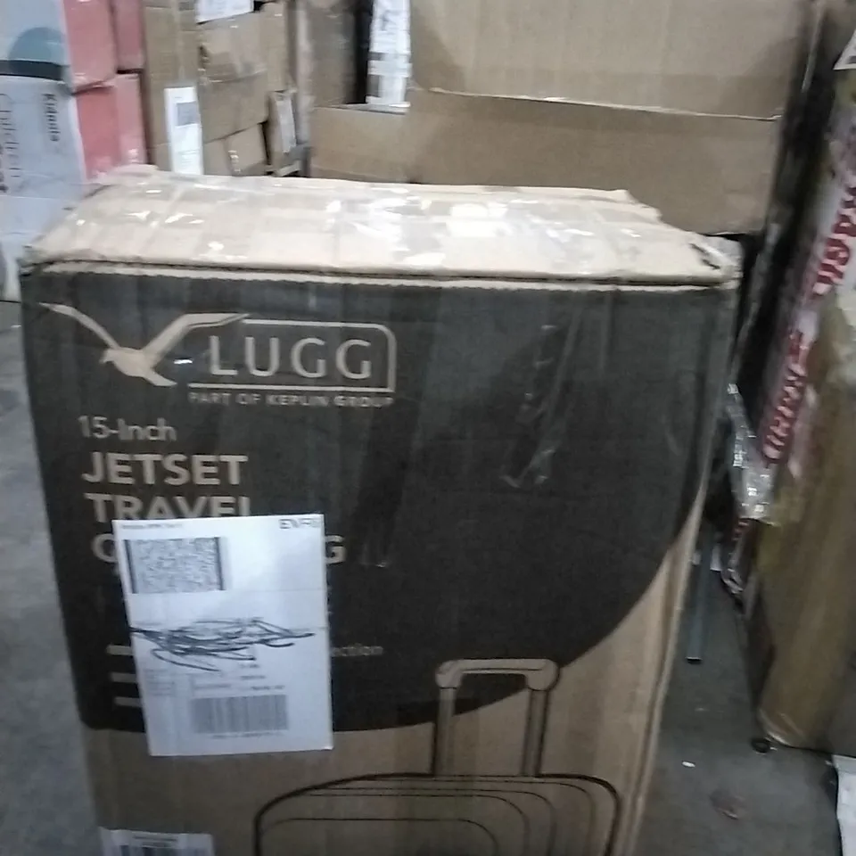 BOXED 15INCH JET-SET TRAVEL SUITCASE SILVER 