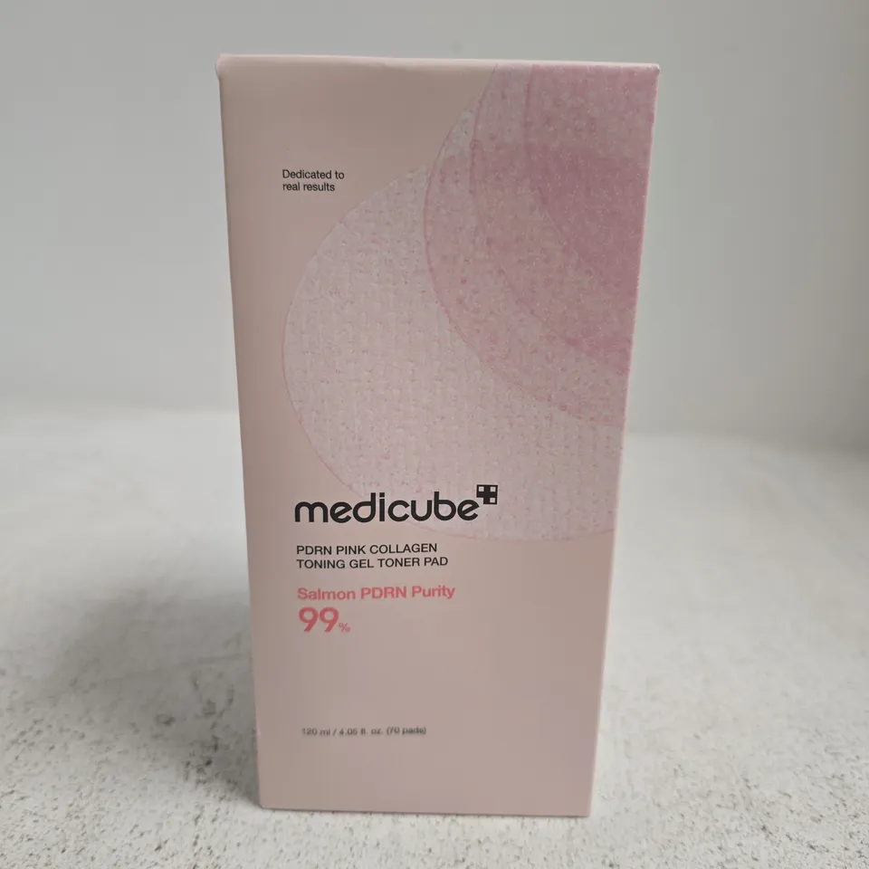 BOXED AND SEALED MEDICUBE PDRN PINK COLLAGEN TONING GEL TONER PAD (70 PADS)
