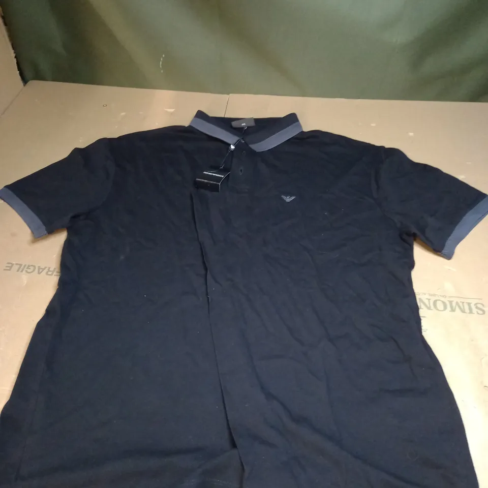 EMPORIO ARMANI BLACK POLO SHIRT SIZE 3XL 