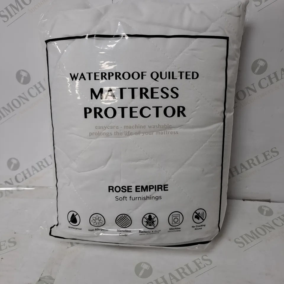 ROSE EMPIRE WATERPROOF QUILTED MATTRESS PROTECTOR SUPERKING 