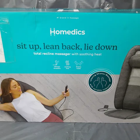 HOMEDICS TOTAL RECLINE SHIATSU BACK MASSAGE CHAIR WITH DEEP HEAT - COLLECTION ONLY