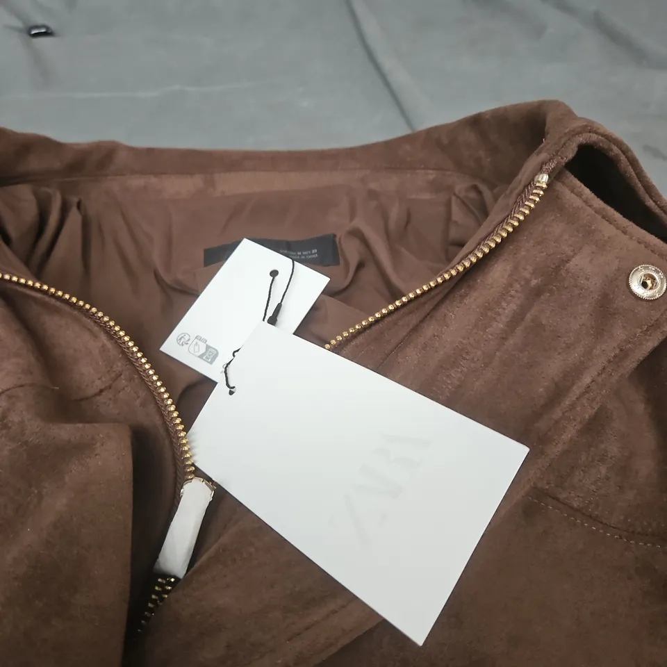 ZARA BROWN SUEDE JACKET – SIZE M