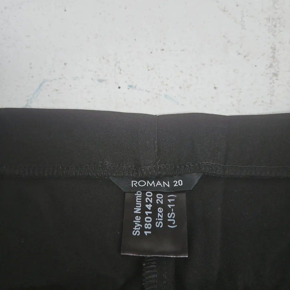 ROMAN 20 WOMEN'S TROUSERS – BLACK, UK SIZE 20 (US 11)