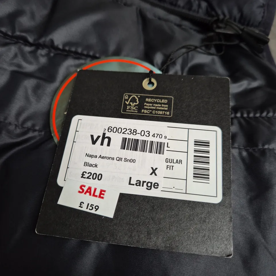 NAPAPIJRI AERONS QUILTED JACKET IN BLACK - SIZE XL