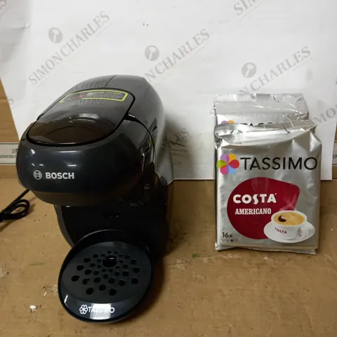 TASSIMO HAPPY POD COFFEE MACHINE & COSTA PODS (2 PACKS OF 8)
