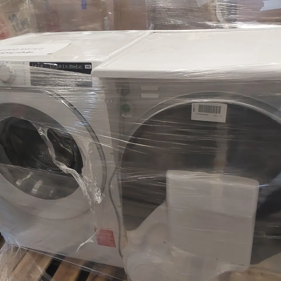 CANDY 8KG FREESTANDING CONDENSER TUMBLE DRYER AND HOOVER H-WASH 500 FREESTANDING WASHING MACHINE