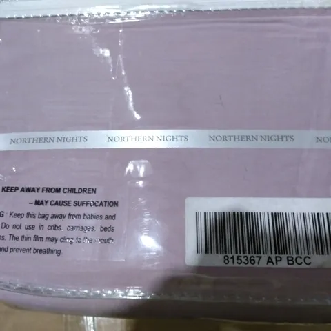 NORTHERN NIGHTS KING SIZE PURPLE 100% COTTON EASY CARE SET OF TWO FITTED SHEETS