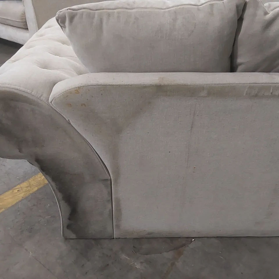 QUALITY DESIGNER WINDSOR 3 SEATER FABRIC UPHOLSTERED SCATTER BACK SOFA