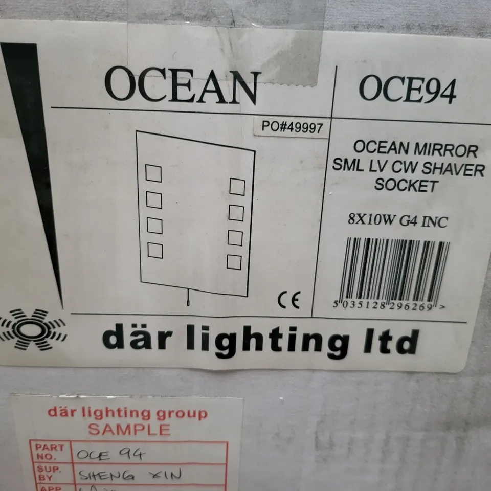 DAR LIGHTING OCEAN MIRROR SML LV CW SHAVER SOCKET