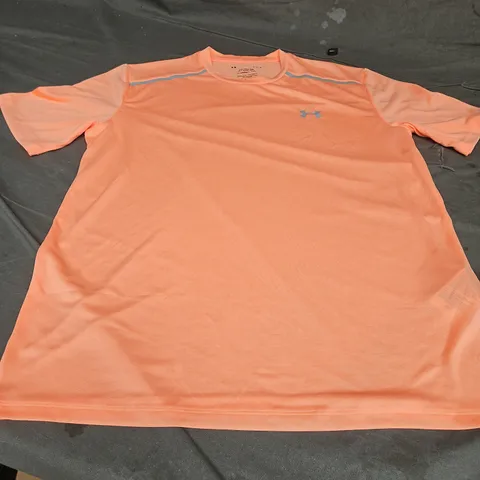 UNDER AMOUR LOGO T-SHIRT, CORAL- UK SIZE M