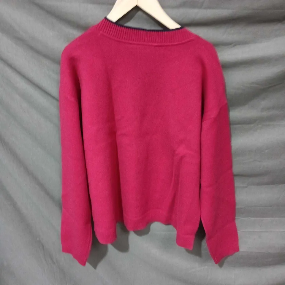 UK 16 CREW CLOTHING COMPANY CARDIGAN – PINK