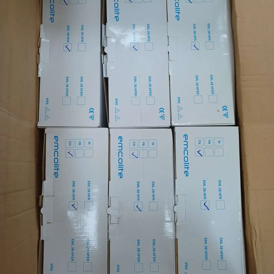 6 X BRAND NEW BOXED EMCOLITE EML 38 HRF BULKHEAD LIGHTS 