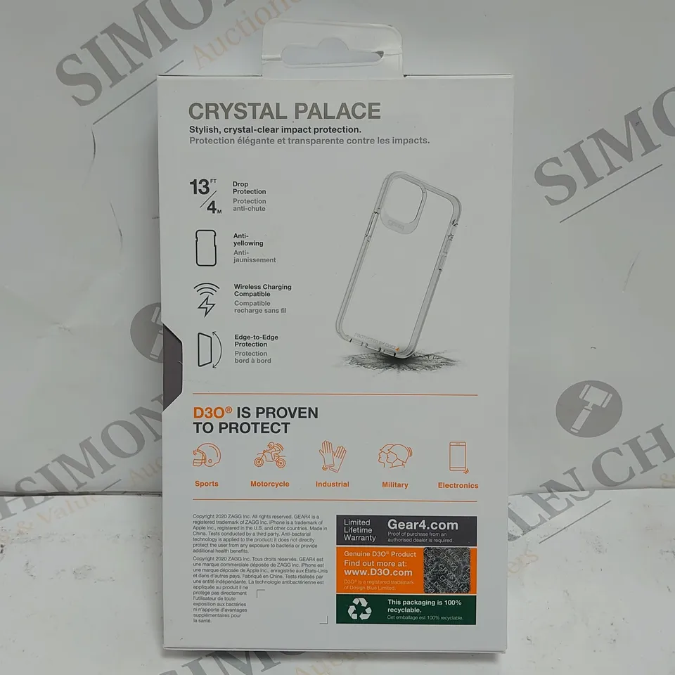 BOXED GEAR4 CRYSTAL PALACE NEW IPHONE 2020 5.3" CLEAR CASE