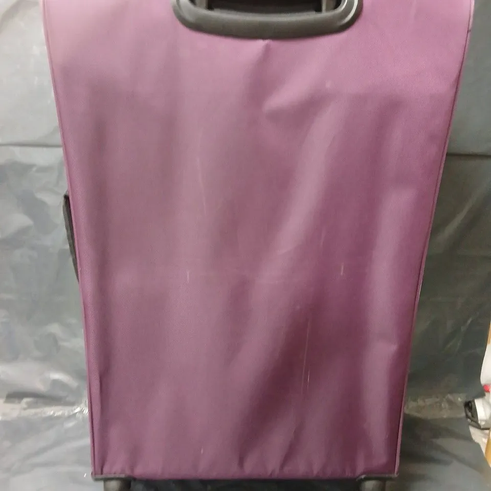 ROCK PARIS 8 WHEEL SOFTSHELL LIGHTWEIGHT LARGE SUITCASE WITH LOCK - PURPLE
