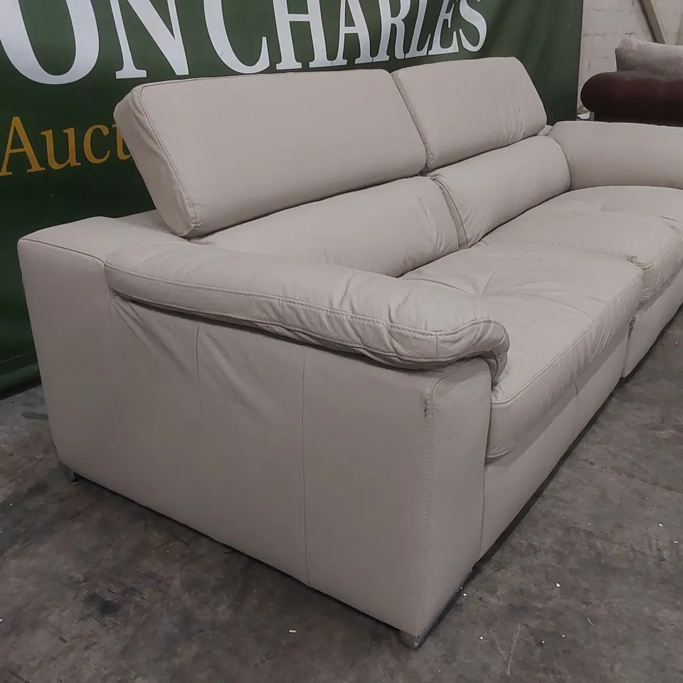 QUALITY DESIGNER BRADY ITALIAN LEATHER 4 SEATER SOFA