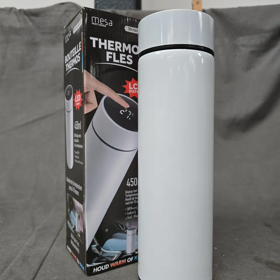 BOXED MESA THERMO FLASK IN OFF WHITE