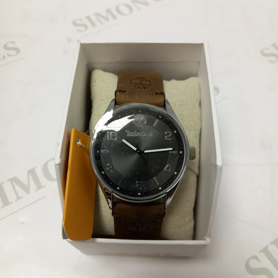 TIMBERLAND BROWN SUEDE STRAP WRISTWATCH