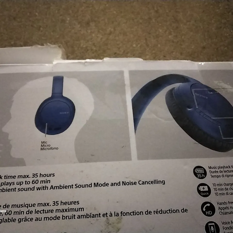 BOXED SONY WIRELESS NOISE CANCELLING STEREO HEADSET