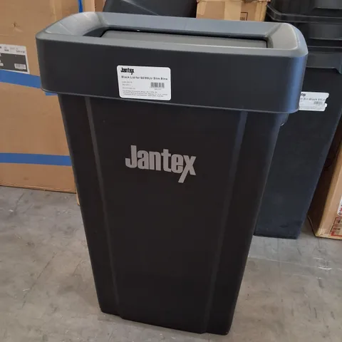 JANTEX SLIM BIN BLACK 80LTR WITH LID