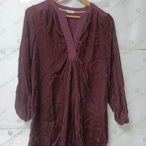 THE WHITE STUFF KINGSLEY TUNIC DARK PLUM SIZE 8