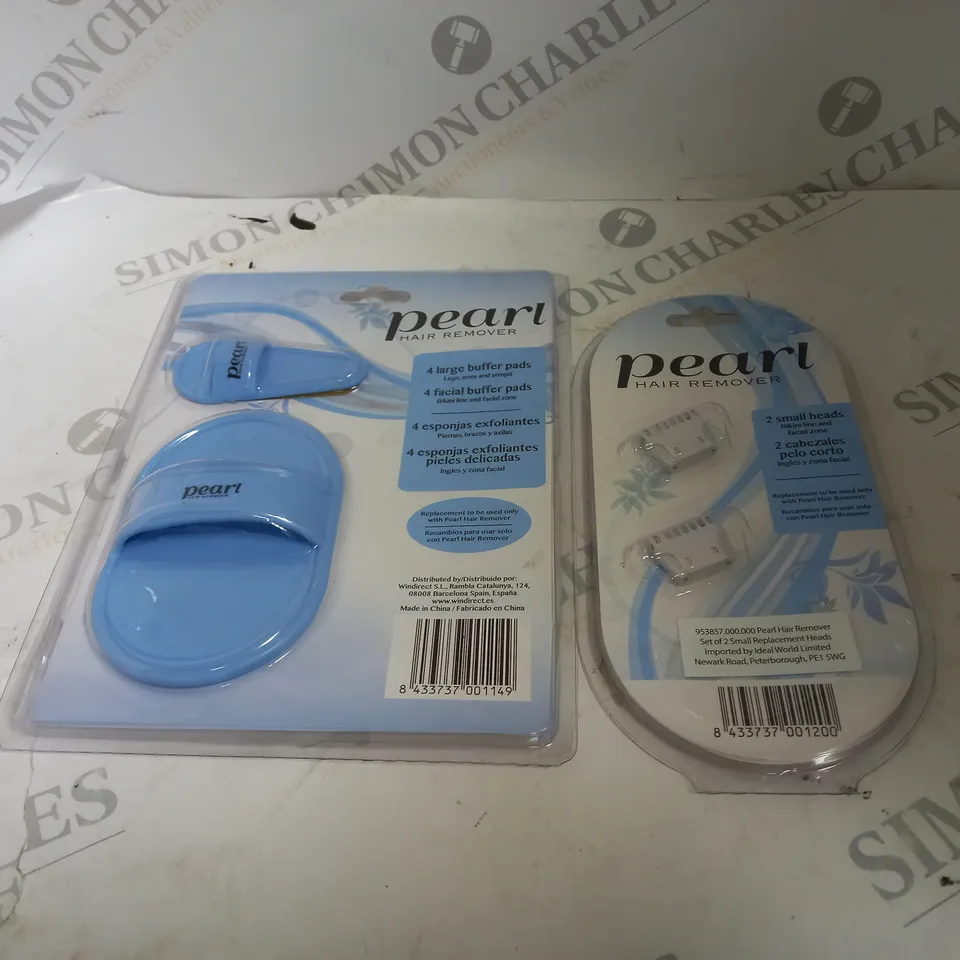 BOX OF PEARL HAIR REMOVER BUFFER PADS AND REPLACEMENT HEADS 