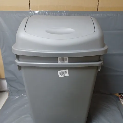 2 PLASTIC 50L BINS IN GREY