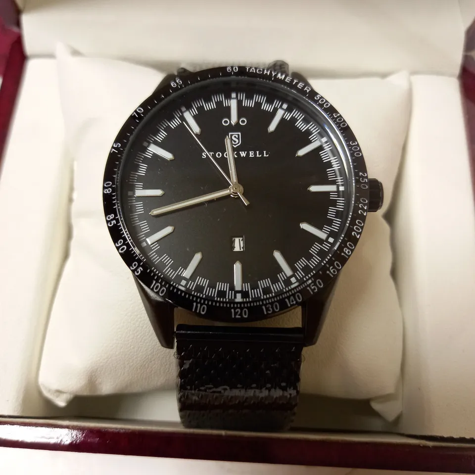 STOCKWELL AUTOMATIC TACHYMETER MESH STRAP WRISTWATCH  RRP £650