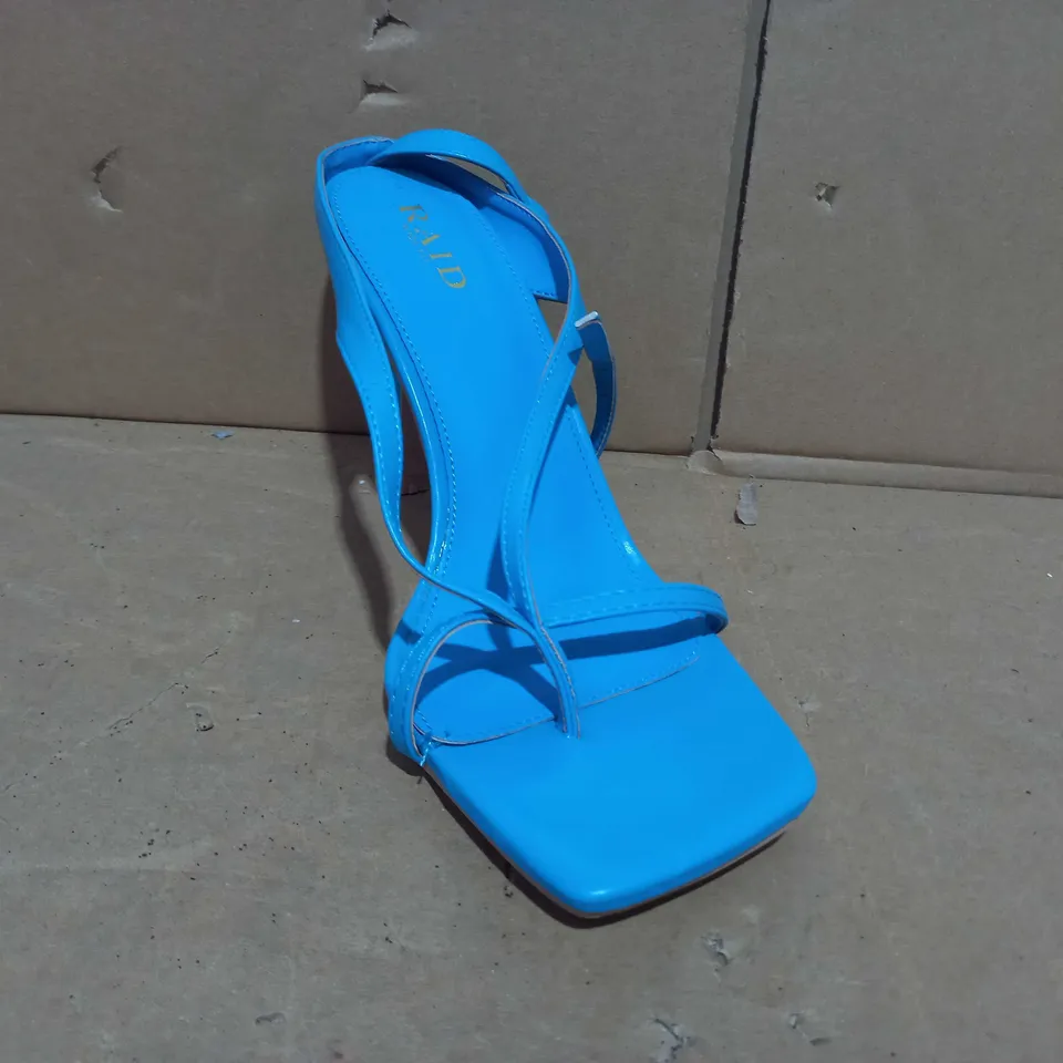 BOXED PAIR OF RAID HEELS IN BLUE UK SIZE 7