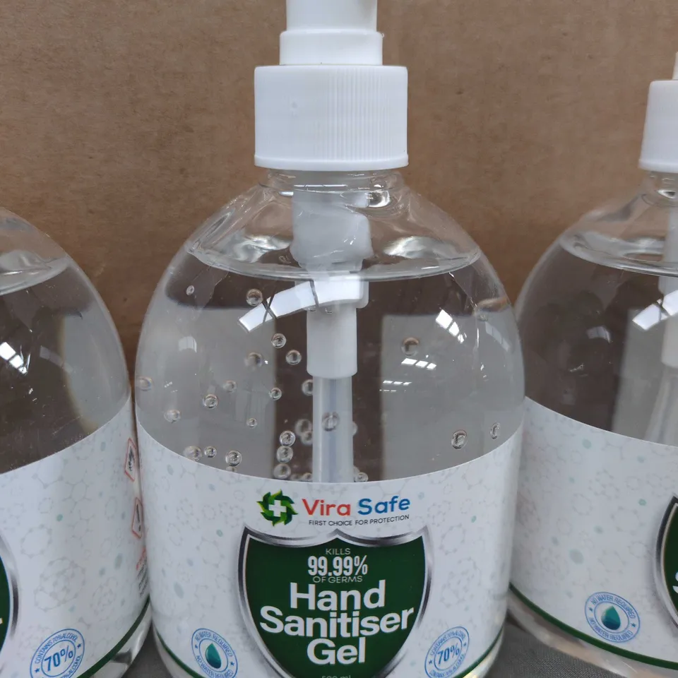 LOT OF 10 500ML HAND SANITISER GELS
