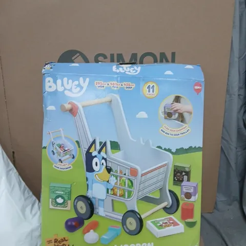 BLUEY WOODEN SHOPPING TROLLEY