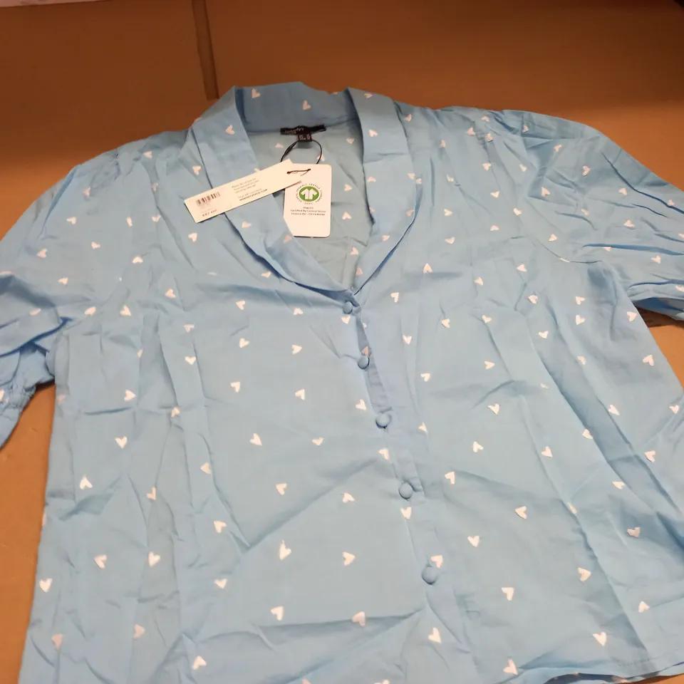 NOBODYS CHILD MELISSA TOP IN WOVEN BLUE - 14