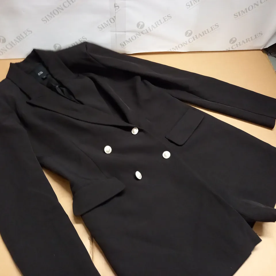RIVER ISLAND BLACK BLAZER PLAYSUIT - 8