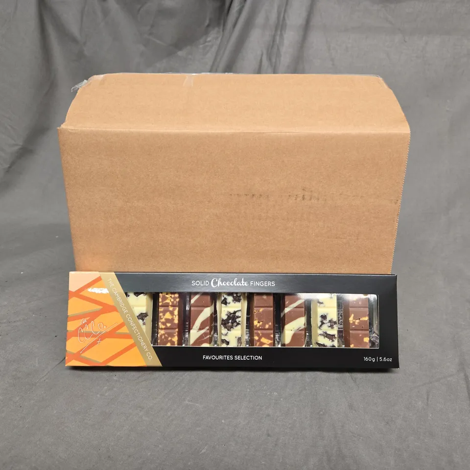 BOXED CAMBRIDGE CONFECTIONARY COMPANY HANDMADE CHOCOLATE FINGERS FAVOURITES SELECTION 14X160G