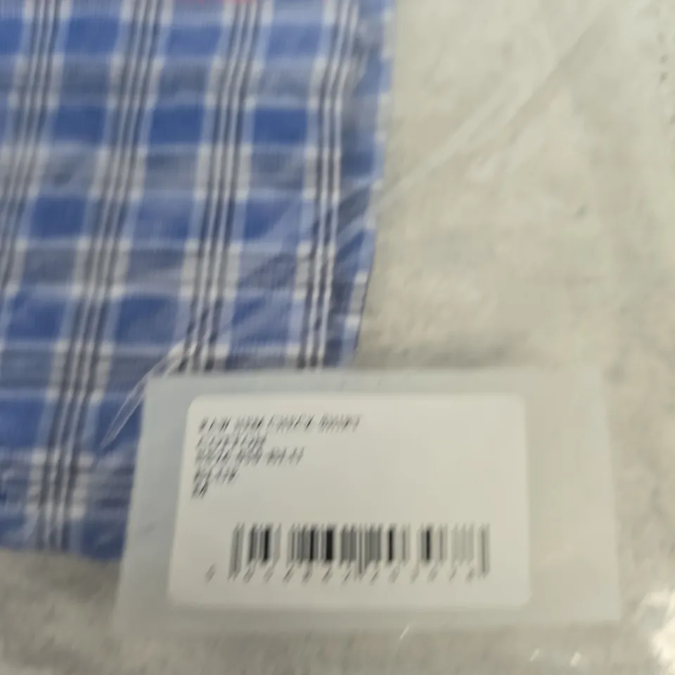 BAGGED AND SEALED ABOUT:BLANK RAW HEM CHECK SHIRT - SIZE M