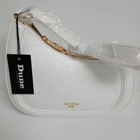 DUNE SMALL SMART SCOOP BAG IN WHITE LEATHER