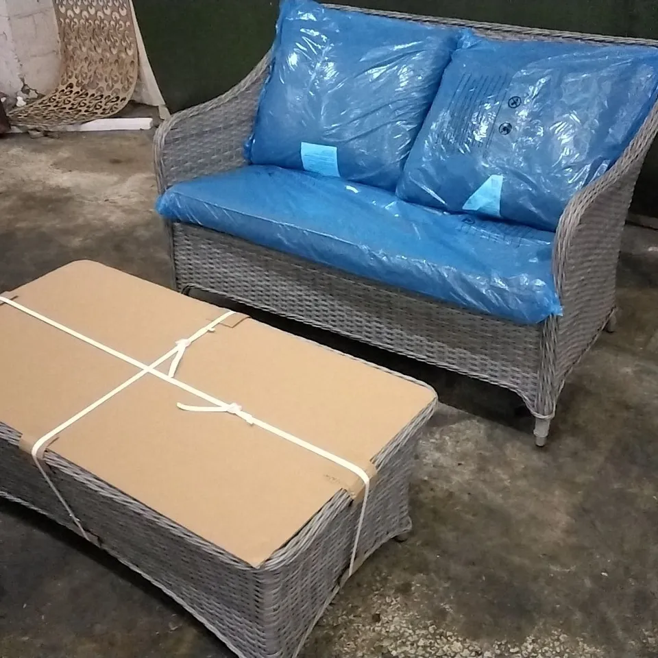 HAMILTON WICKER COFFEE SET 