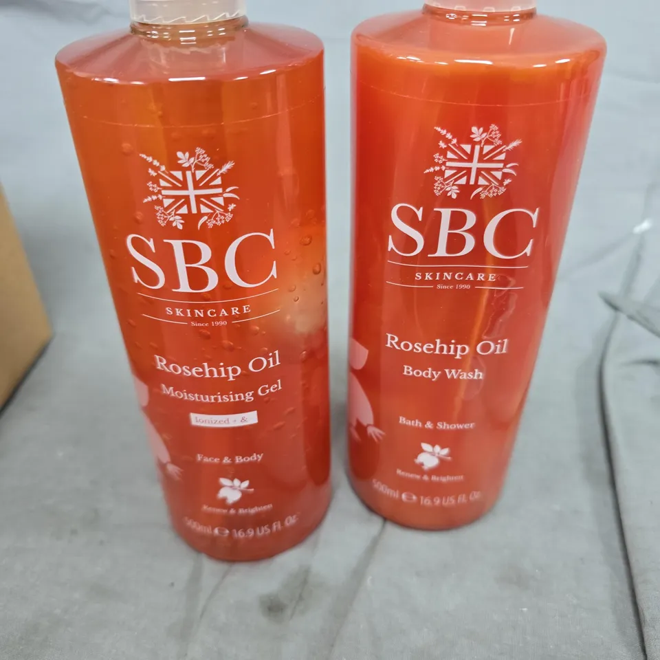 SBC SKINCARE ROSEHIP OIL MOISTURISING GEL & BODY WASH – 500ML EACH (SET OF 2)