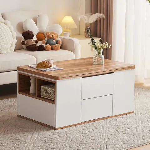 BOXED ASSAL LIFT TOP COFFEE TABLE WITH STORAGE (2 BOXES)