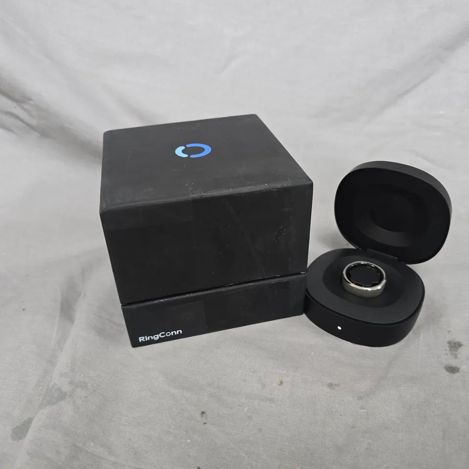 BOXED RINGCONN SMART HEALTH MONITORING RING IN MOONLIT SILVER - SIZE 9