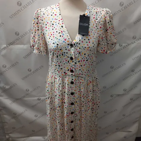 DUSK SCATTERED BUTTON DRESS SIZE 8