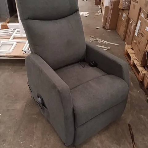 MOTORIZED RISE AND RECLINE FABRIC CHAIR - CHARCOAL GREY