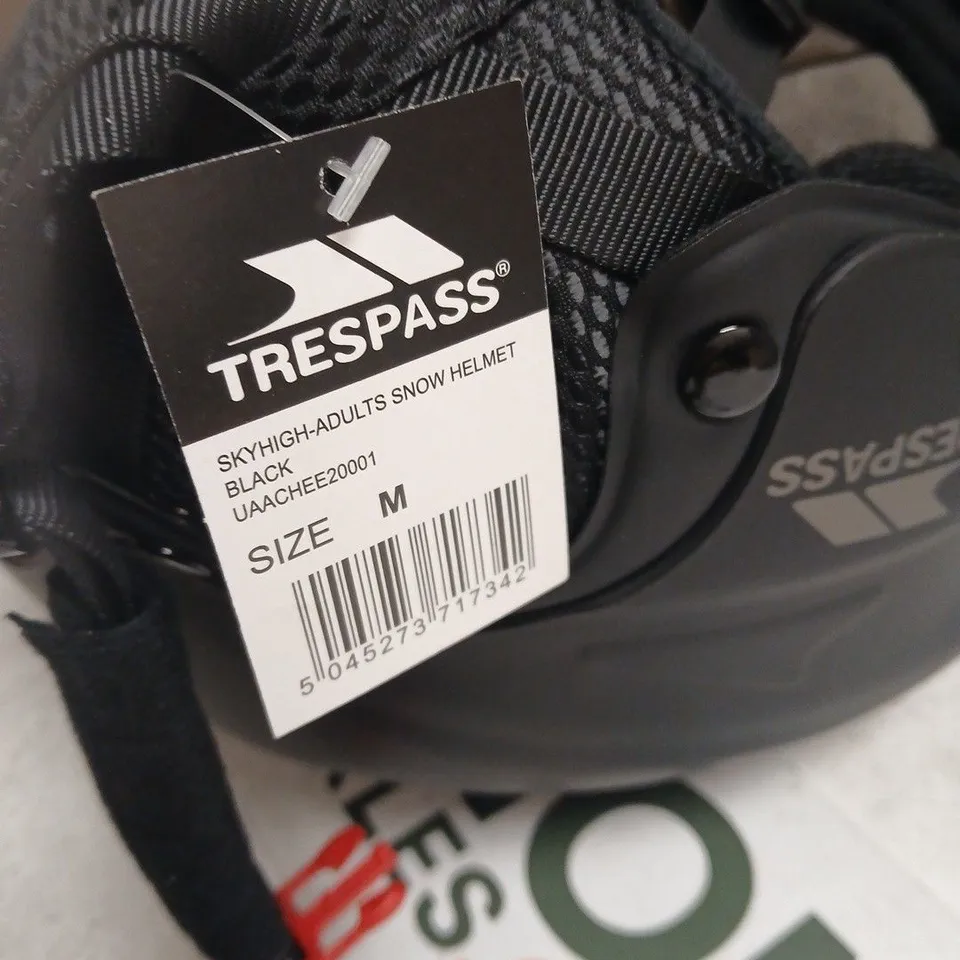 TRESPASS SKYHIGH ADULTS SNOW HELMET - BLACK, SIZE M