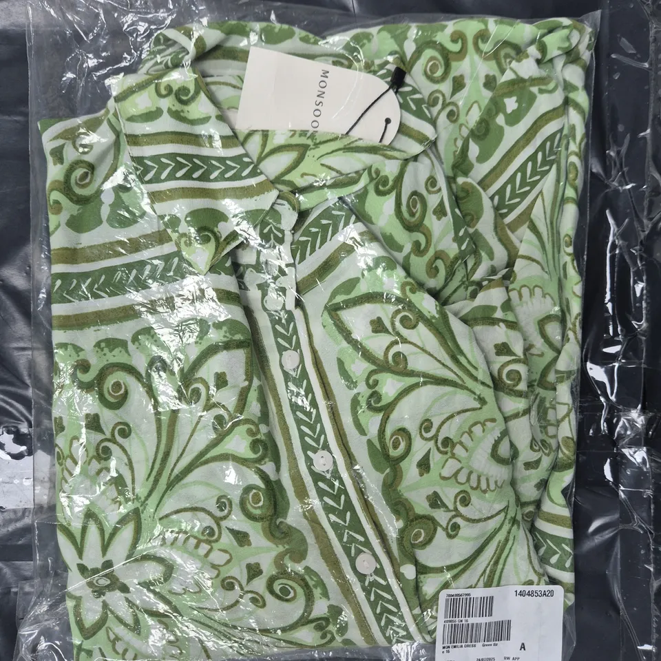 SEALED MONSOON EMILIA DRESS IN GREEN SIZE 16