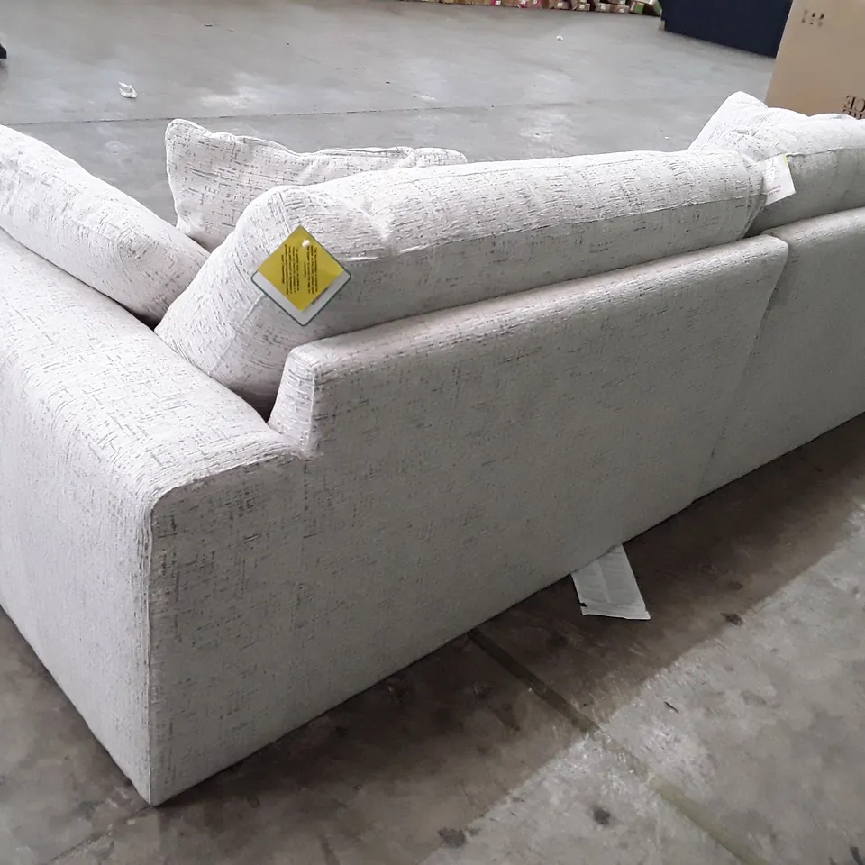 QUALITY DESIGNER AMY 4 SEATER SOFA - CHALK FABRIC 