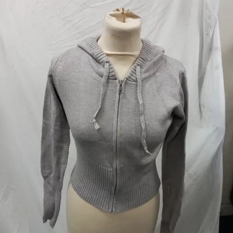 MATCHING GREY CROPPED JACKET AND FLARED PANTS - ZE M
