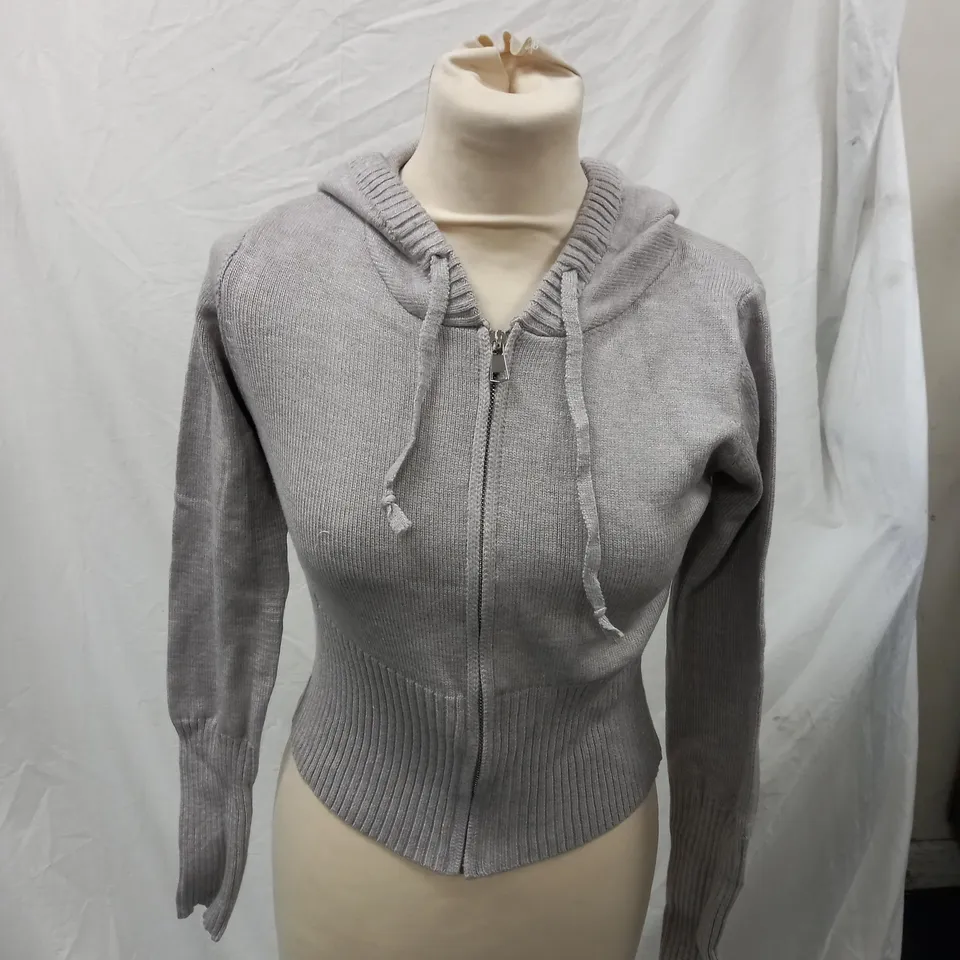 MATCHING GREY CROPPED JACKET AND FLARED PANTS - ZE M